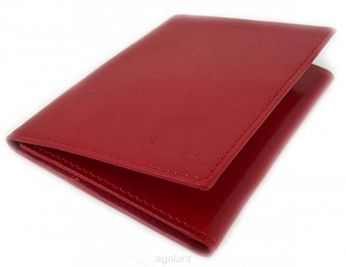 Etui skórzane na dokumenty, wizytówki, karty, Marco, A-04 Czerwony
