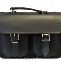Torba skórzana, Styl VINTAGE, JUCHT, Orso Nero 0447 Black