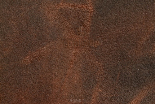 Teczka skórzana BarellyBags- Island, Brąz Barka