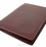 Etui skórzane na dokumenty, wizytówki, karty, Marco, A-01 Brązowy