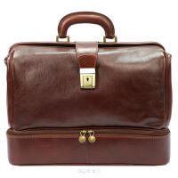 ELEGANCKA SKÓRZANA TORBA LEKARSKA  MD-2 Old Scholl Florence Brązowy