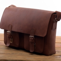 Torba skórzana BarellyBags, Tabasco L-Rudy