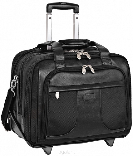 Torba podróżna z miejscem na laptop Chicago z odpinanym wózkiem, McKlein Nylon
